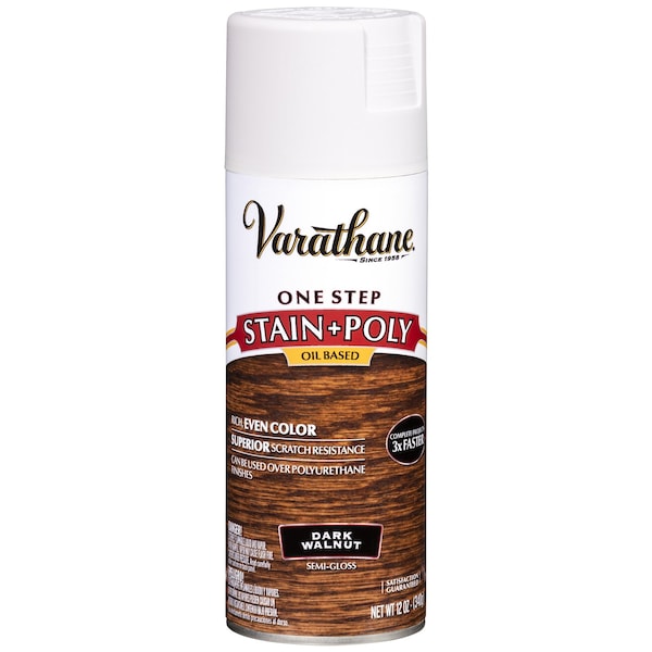 Varathane Varathane Semi-Transparent Semi-Gloss Dark Walnut Oil-Based One-Step Stain/Poly 12 oz 243870 - main